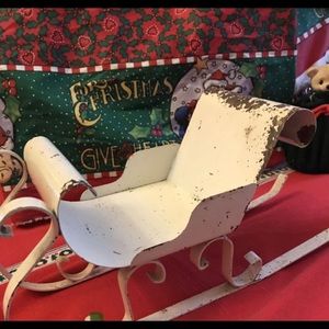 ⚡️SOLD⚡️Shabby Chippy Metal Sleigh 1940's Lg 13" L